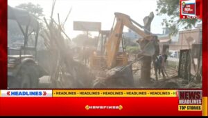 हस्तिनापुर में चला अतिक्रमण मुक्त अभियान अवैध अतिक्रमण पर जेसीबी चलाई गई दोबारा अतिक्रमण न करने की दी हिदायत